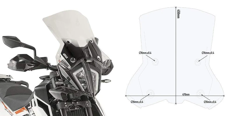 GIVI Windshield KTM 790 ADV.ADV R (2019) TRAS