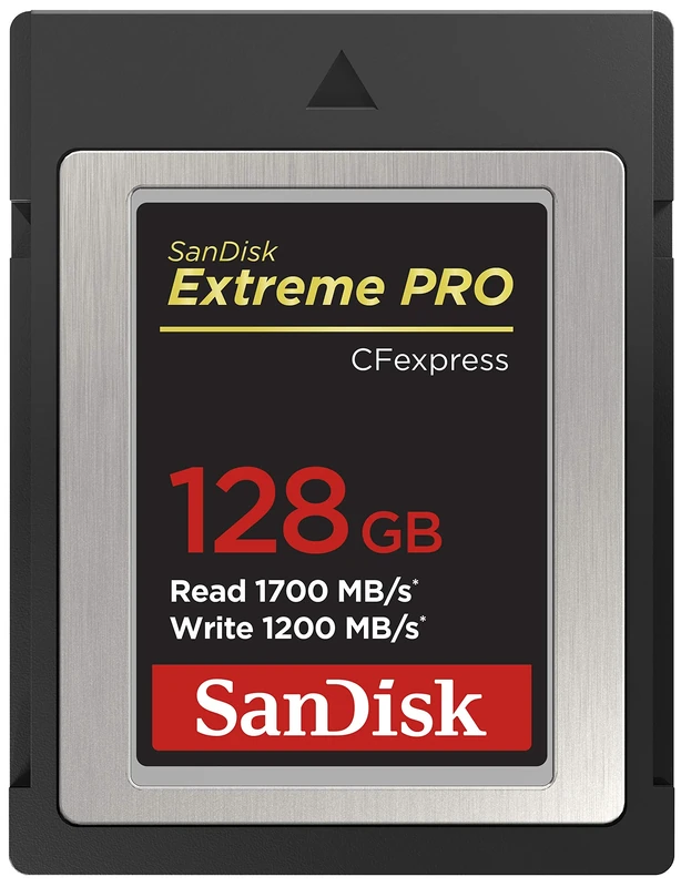 SanDisk 128GB Extreme PRO Cfexpress, Type B card, RAW 4K video recording + RescuePro Deluxe, up to 1700 MB/s