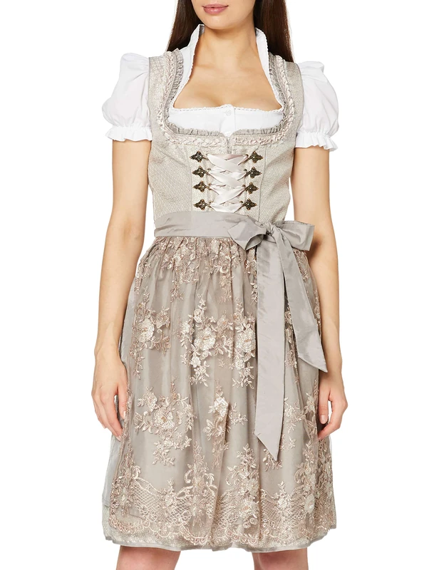 Stockerpoint Women's Elyse Dirndl Dress - Taupe, Size 42