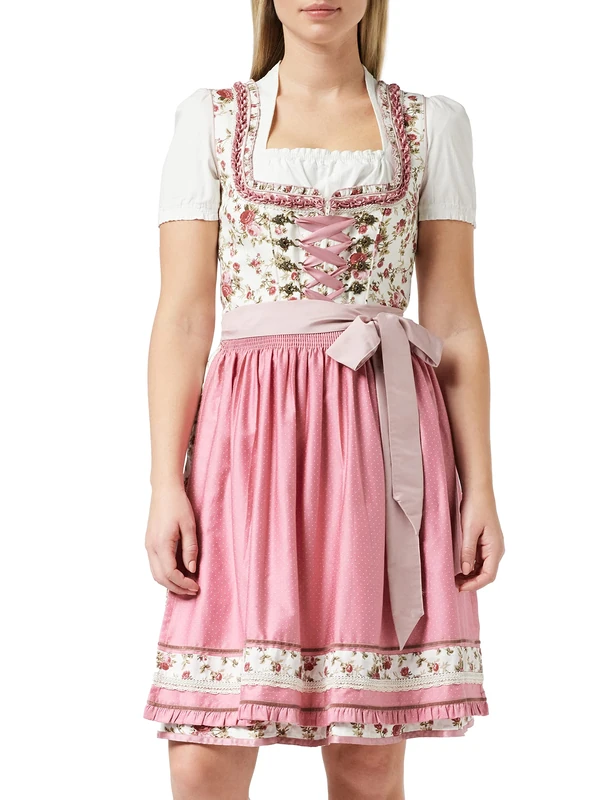 Stockerpoint Women's Dirndl Alina Special Occasion Dress, Rose, 38