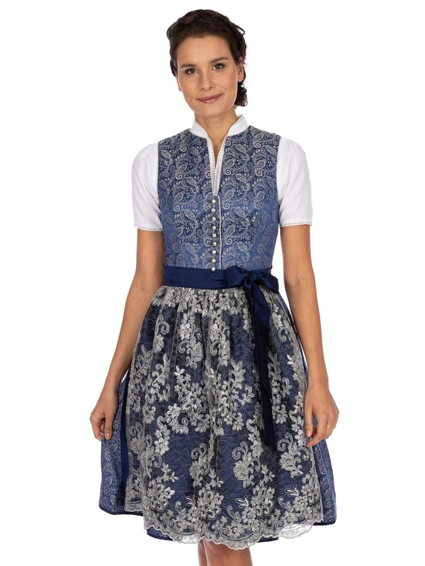 Stockerpoint Women's Dirndl Leah Special Occasion Dress Not Applicable, Blue, 46