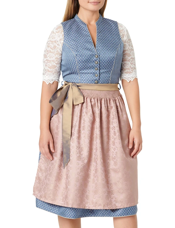 Stockerpoint Women's Dirndl Melinda Special Occasion Dress Not Applicable, Blue-Taupe, 38