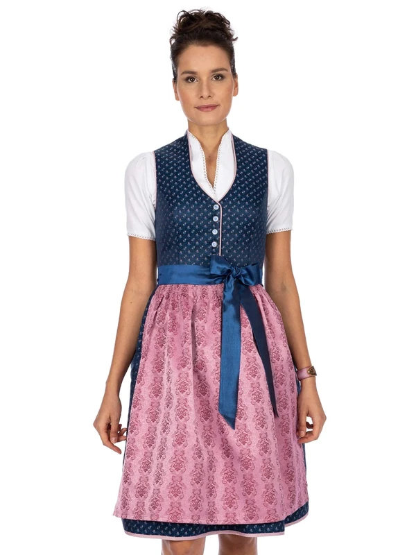 Stockerpoint Women's Dirndl Cynthia Special Occasion Dress Not Applicable, Blue-Rose, 42