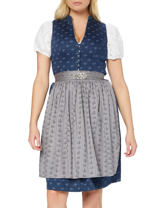 Stockerpoint Women's Dirndl Amalie2 Special Occasion Dress Not Applicable, Dark Blue-Gray, 32