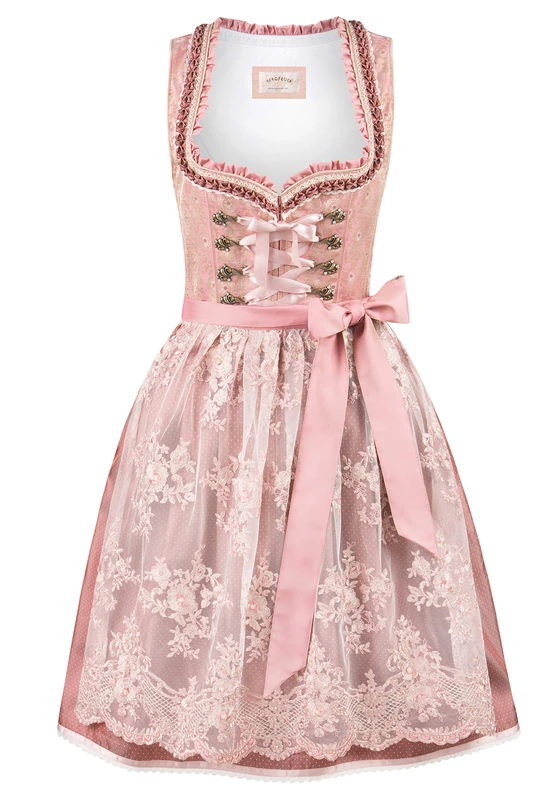 Stockerpoint Women's Dirndl Sylvie Special Occasion Dress Not Applicable, Dusky Pink, 42 - Image 1