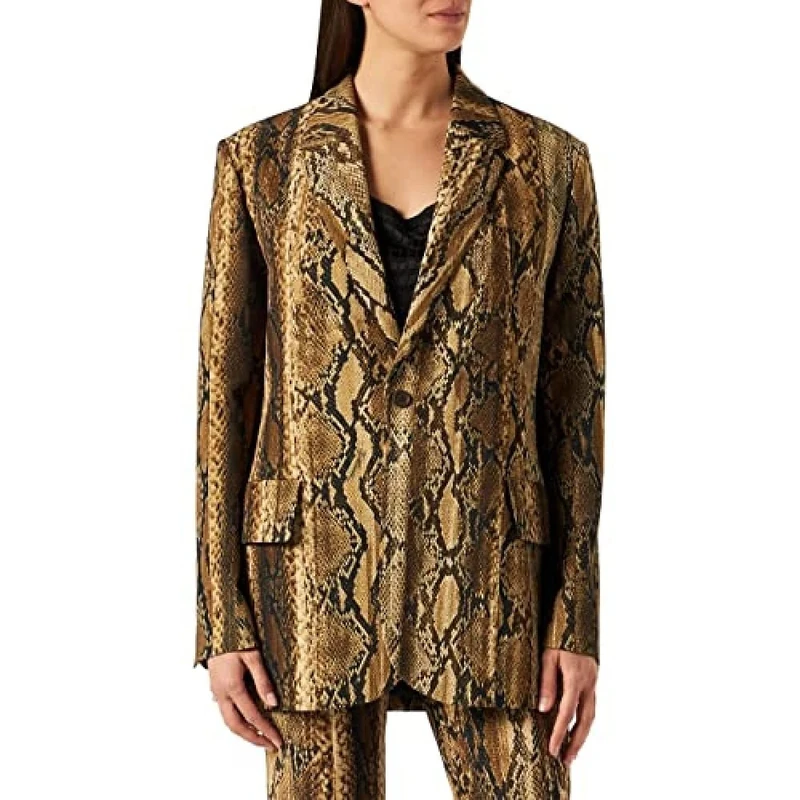 Just Cavalli Women's Blazer, 129S Natural Variant, 42