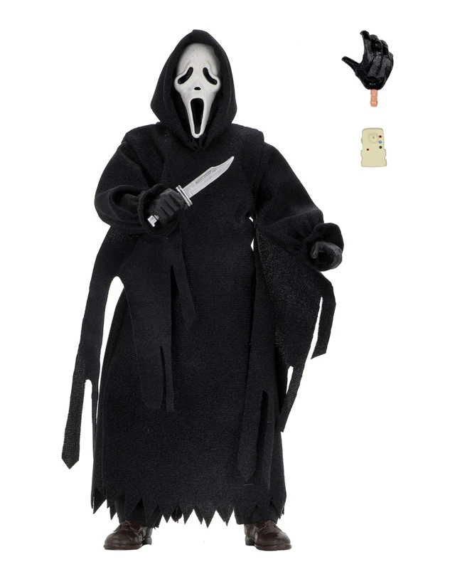 NECA - Scream Ghostface 8 Inch Clothed Action Figure, Black/Black