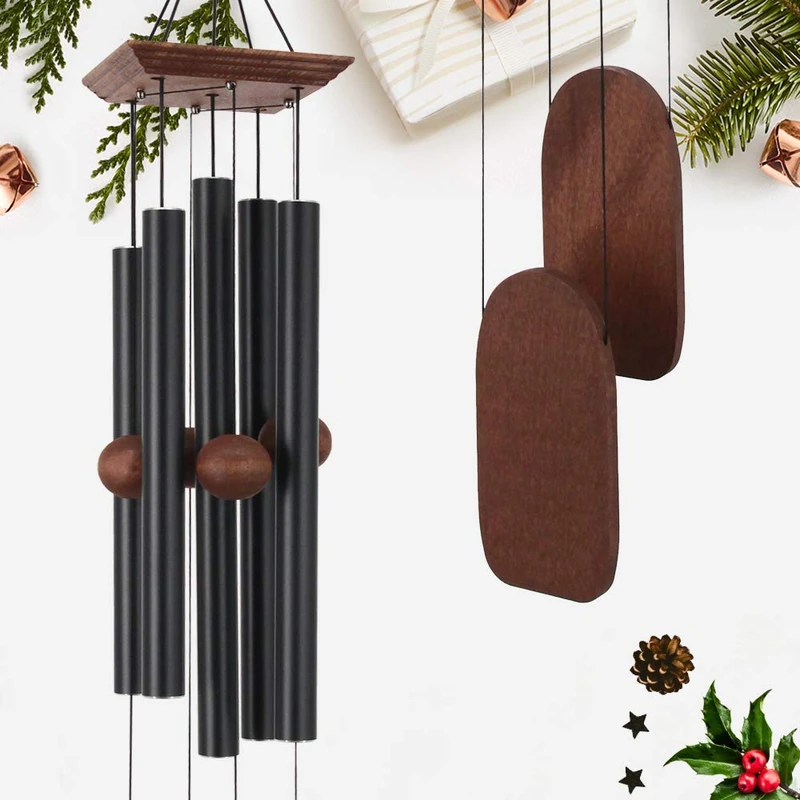 Astarin Wind Chimes Outdoor Deep Tone, Memorial Wind Chimes Outdoor, Gifts for Housewarming/Mother Day/Christmas, Outdoor Decor for Patio, Garden, Yard, Home (36 Inch Black Wind Chime)