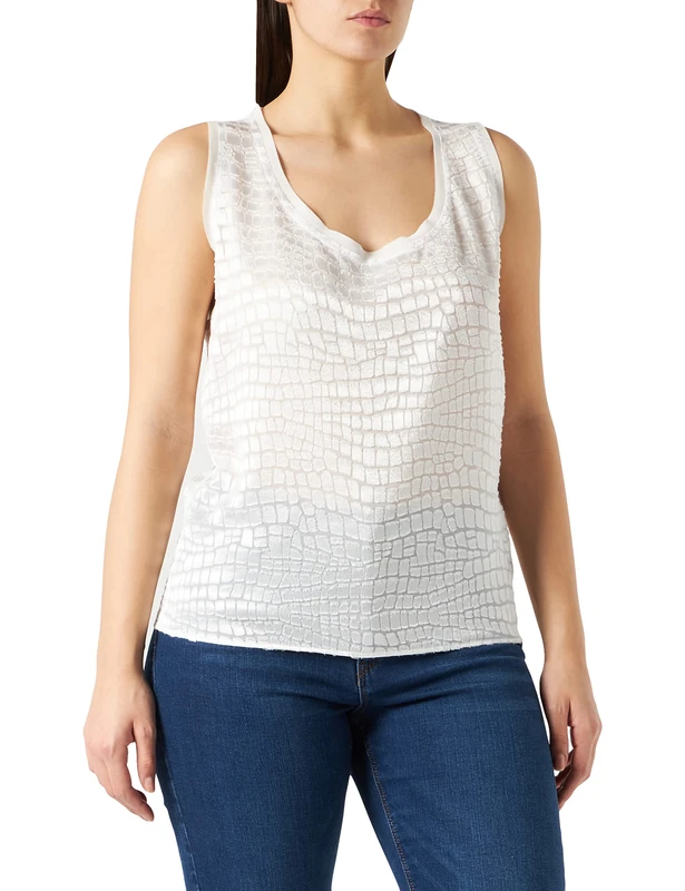 Just Cavalli Women's Canottiera Sweatshirt, 101S Off White Variant, 38