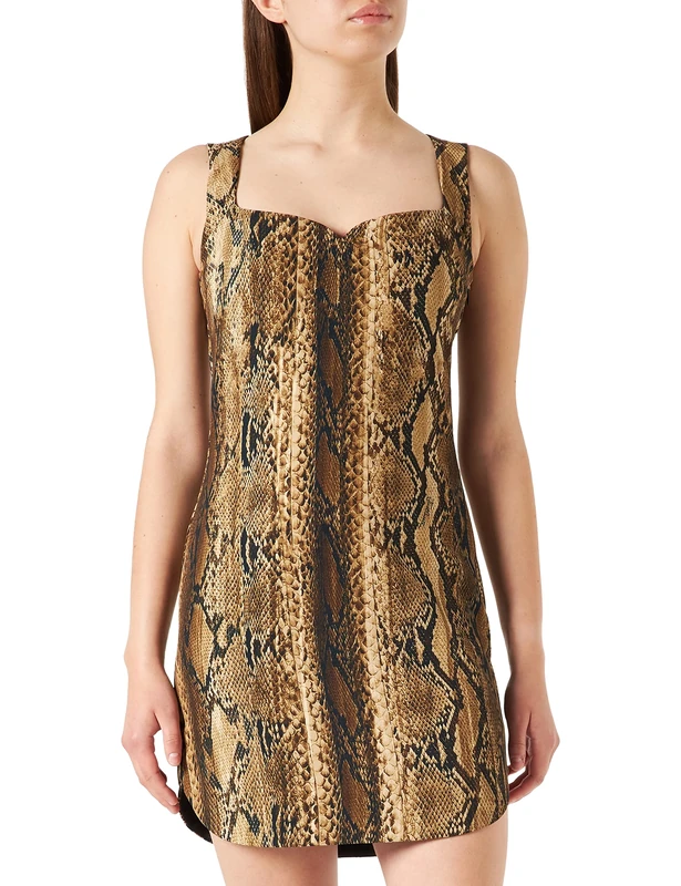 Just Cavalli Women's Vestito Dress, 129S Natural Variant, 42