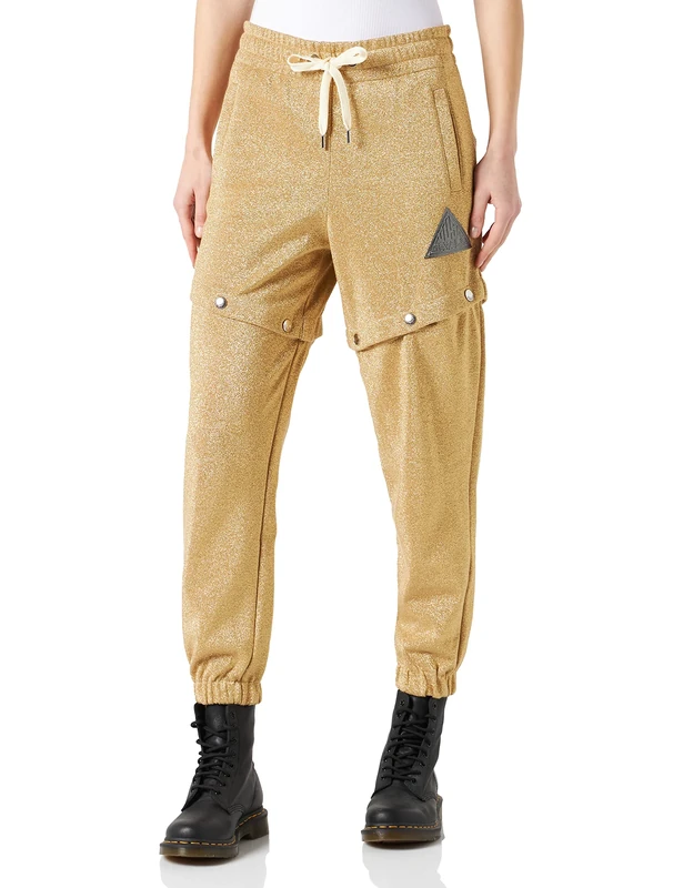 Just Cavalli Women's Pantalone Trousers, 906 Gold, 42