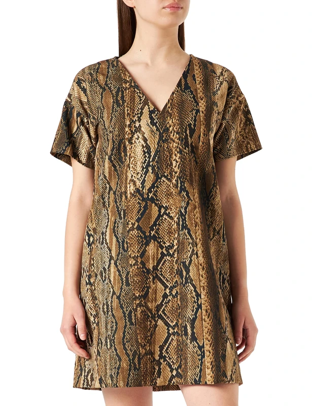 Just Cavalli Women's Vestito Dress, 129S Natural Variant, 44