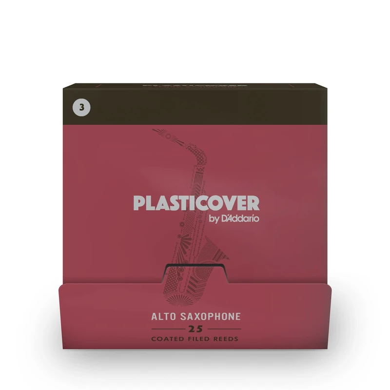 D’Addario Woodwinds - Plasticover Alto Sax Reeds - Alto Saxophone Reeds - Strength 3.0-25-pack