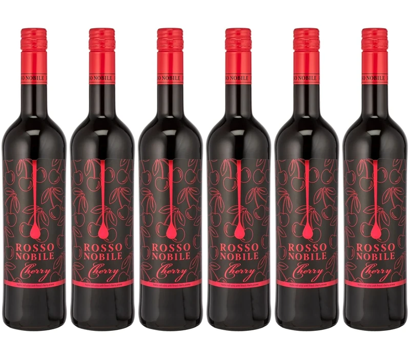 Rosso Nobile - Cherry, Noble Red Wine with fine Cherry aromas (6 x 0.75 l)