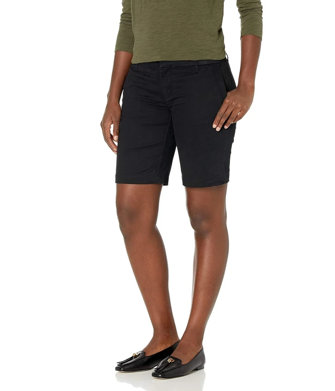 Tommy Hilfiger Women's 9" Hollywood Chino Short Casual, Black, 6 (Pack of 2)