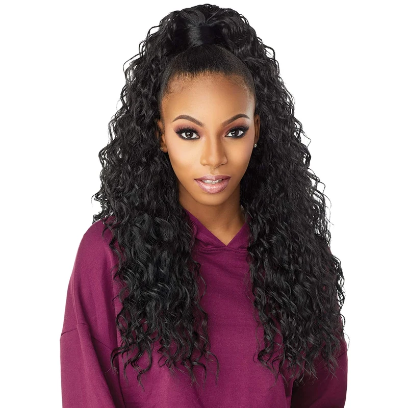 Sensationnel Half Wig N Pony Wrap Instant Up N Down UD 2 (1B)