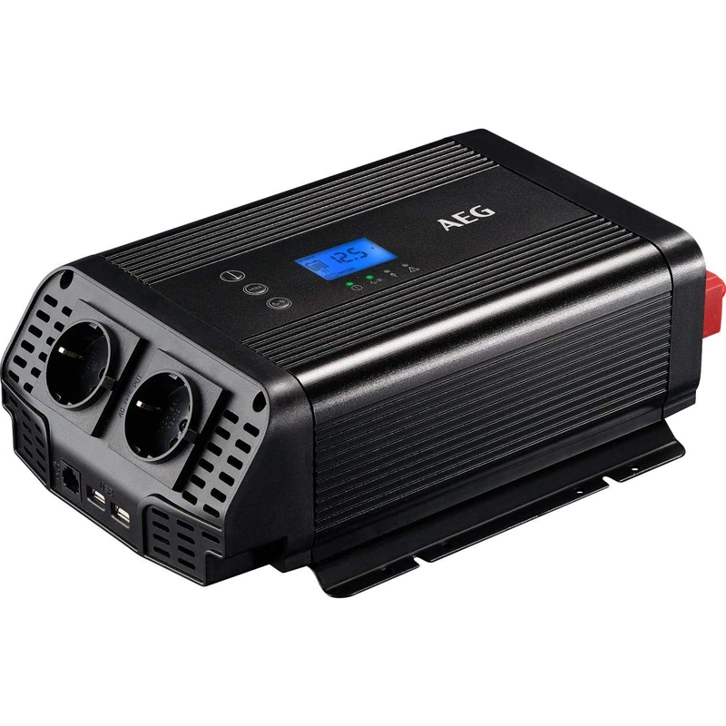 AEG Automotive 10064 Sine Wave Voltage Converter Inverter 3000 Watt 12 Volt to 230 Volt with App Control Power Priority Switch Fan Control - Image 1