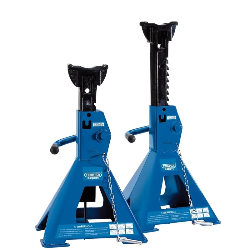 Draper 01813 Pair of Pneumatic Rise Ratcheting Axle Stands (3 Tonne)