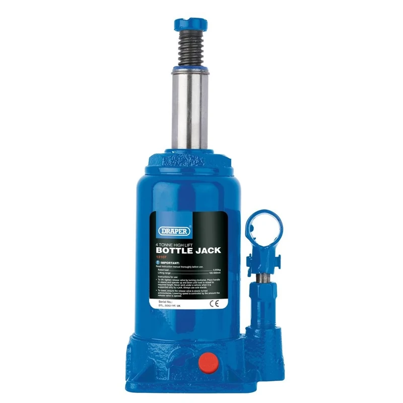 Draper 13107 High Lift Hydraulic Bottle Jack (4 Tonne)