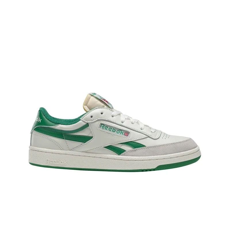 Reebok Men Club C Revenge Vintage Sneaker, Chalk/Paperwhite/Glen Green, 7.5