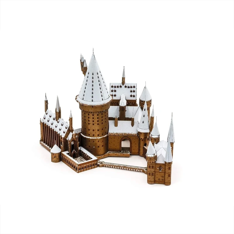 Fascinations Metal Earth ICONX Premium Series Harry Potter Hogwarts Castle in Snow 3D Metal Model Kit - Image 1
