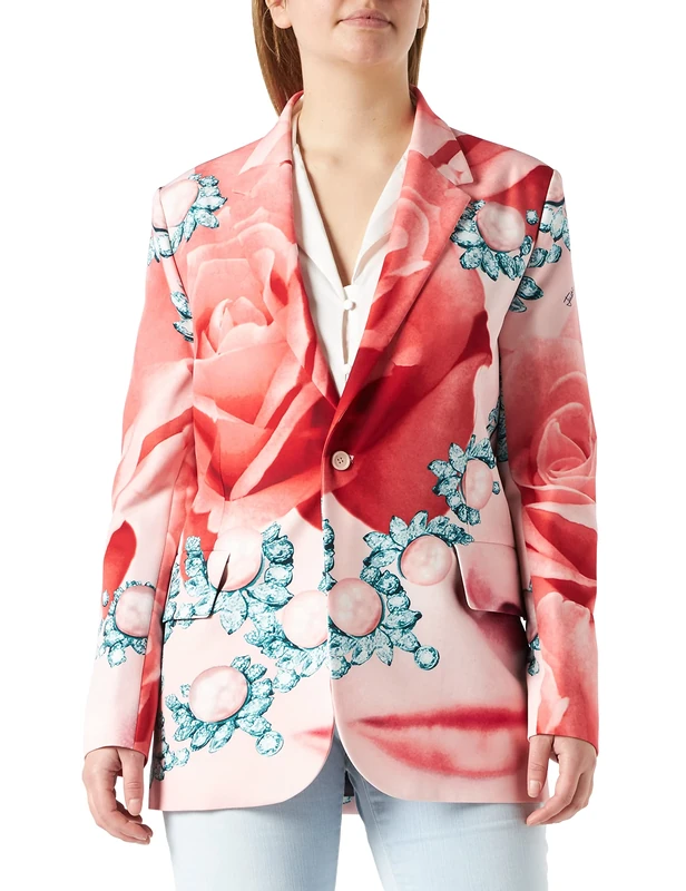 Just Cavalli Women's Blazer, 182S Pink Variant, 42
