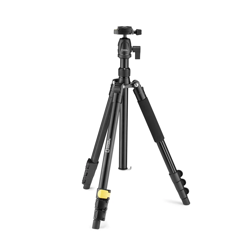 NATIONAL GEOGRAPHIC Travel Photo Tripod Kit with Monopod Aluminium 4 Piece Legs Lever Locks Load 6kg Carry Case Ball Head Quick Release NGTR001L