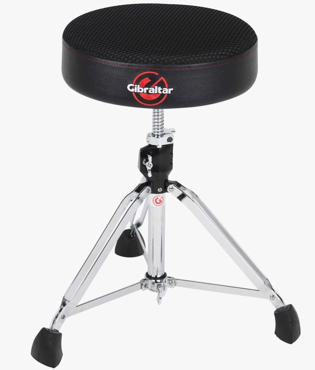 Gibraltar Drum Stool 9800 Series Air Tech, 9808ARW (Diameter: 35cm, Dry-Mesh Fabric, Super Lock, Height Adjustment Spindle, 'Super Foot' Rubber Feet, stability, comfortable)