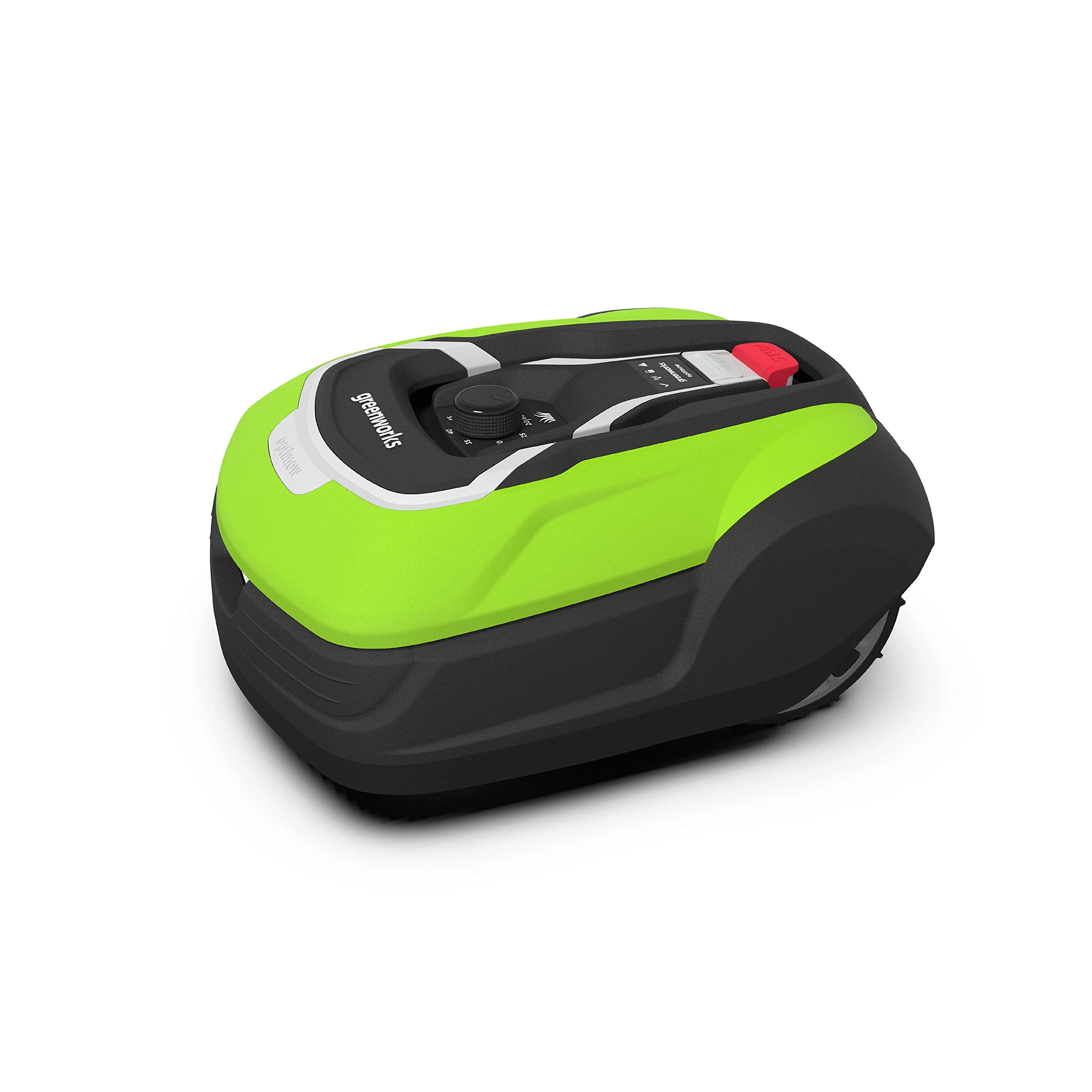 Greenworks Optimow 10 Robot Lawnmower for Lawns up to 1000m2 with 35% Slope, Ultra Quiet, 4G Controlled, Easy to Set Up, Advanced Safety Features, Theft Protected, 3 Year Guarantee
