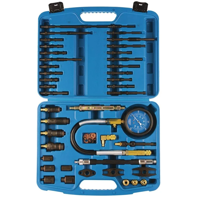 Draper 35886 Petrol and Diesel Master Engine Compression Test Kit (37 Piece)