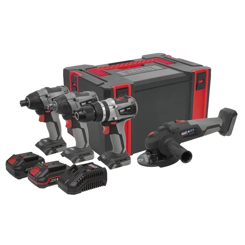 Sealey CP20VCOMBOX1 4 x 20V Brushless Tool Combo - 2 Batteries