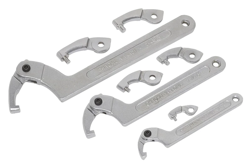 Sealey Adjustable C-Spanner - Hook & Pin Wrench Set 11pc - SMC2