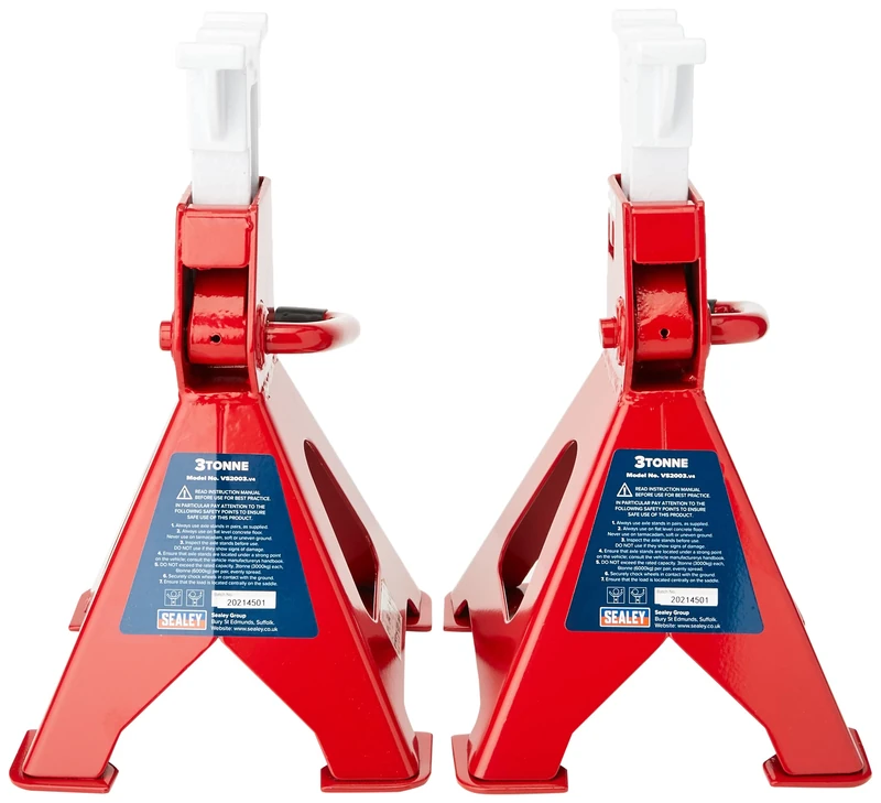 Sealey VS2003 Axle Stand, 3 Tonne Capacity per Stand, 2 Pieces - Image 1