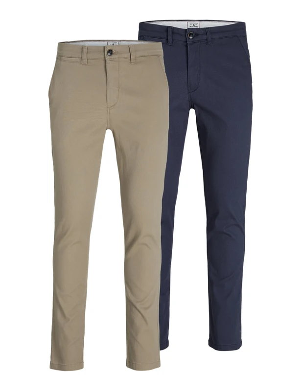 Jack & Jones Men's Jjimarco Jjdave Sa 2 Pack Trouser, Beige, 29W / 34L