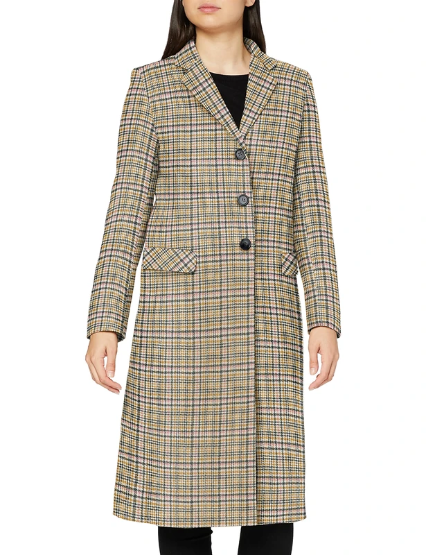 HELENE BERMAN Buttoned College Coat with Pocket Flaps