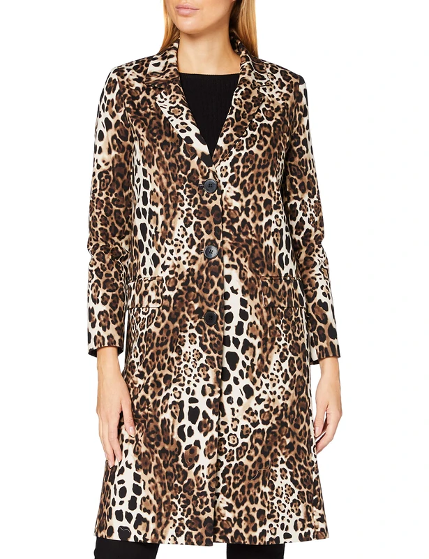 HELENE BERMAN Buttoned College Coat with Pocket Flaps