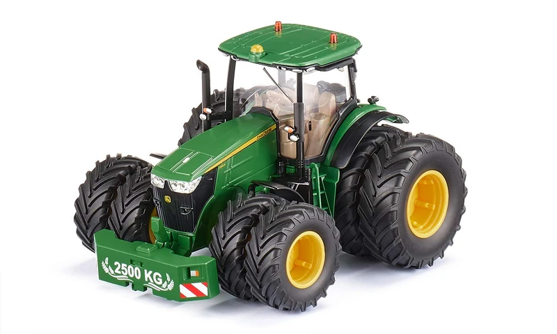 siku 6735, John Deere 7290R tractor, Green, Metal,Plastic, 1:32, Remote controlled with app via Bluetooth, Removable dual tyres, Remote control not included