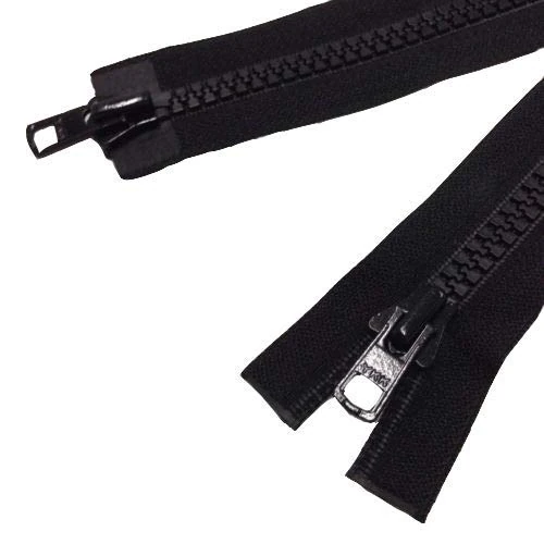 Chunky Black Zip 760mm Plastic Teeth Two Way Open End Anorak Heavy Duty Zip.