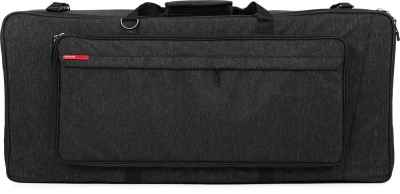 Gator Cases Transit Series Keyboard Gig Bag with Adjustable Backpack Straps for 61-Note Keyboards - Charcoal (GTK61-BLK)
