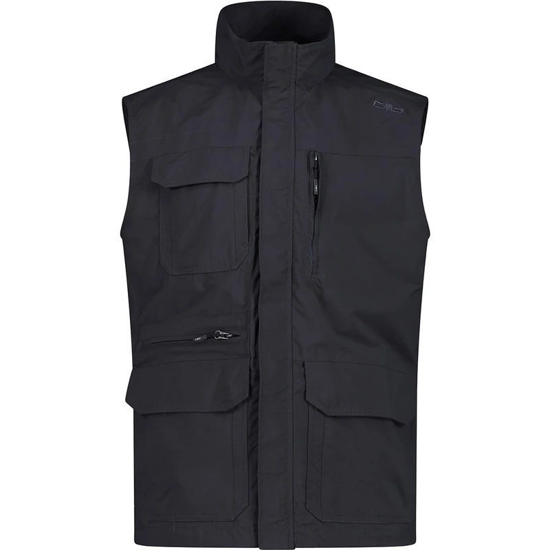CMP Men's Gilet In Nylon Traspirante Con Spaziose Tasche Vest, Anthracite, 54