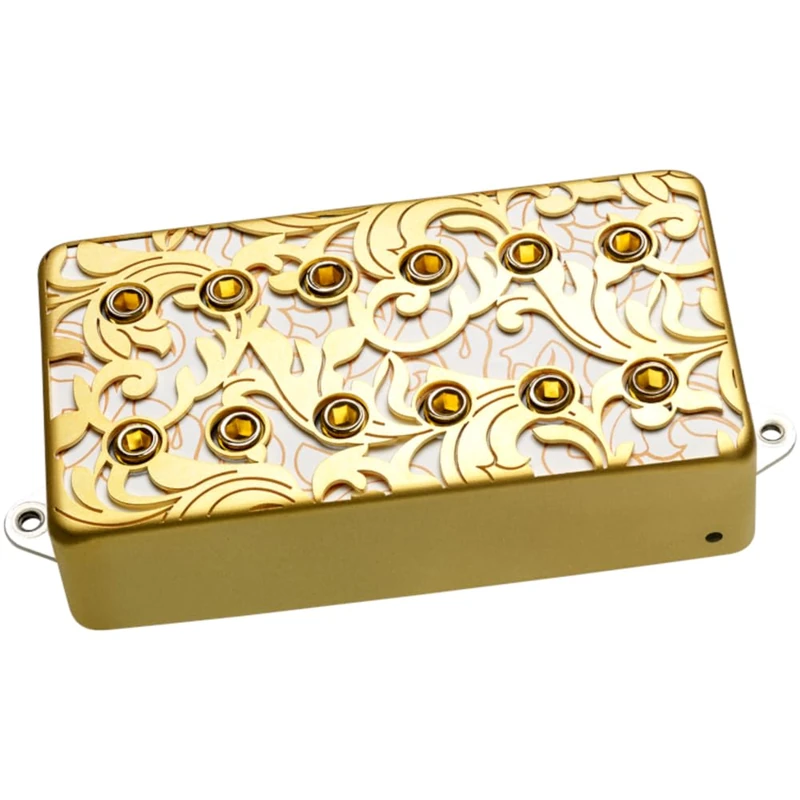 DiMarzio DP 289FSGW UtoPIA Bridge Steve Vai Humbucker Electric Guitar Pickup, Gold/White
