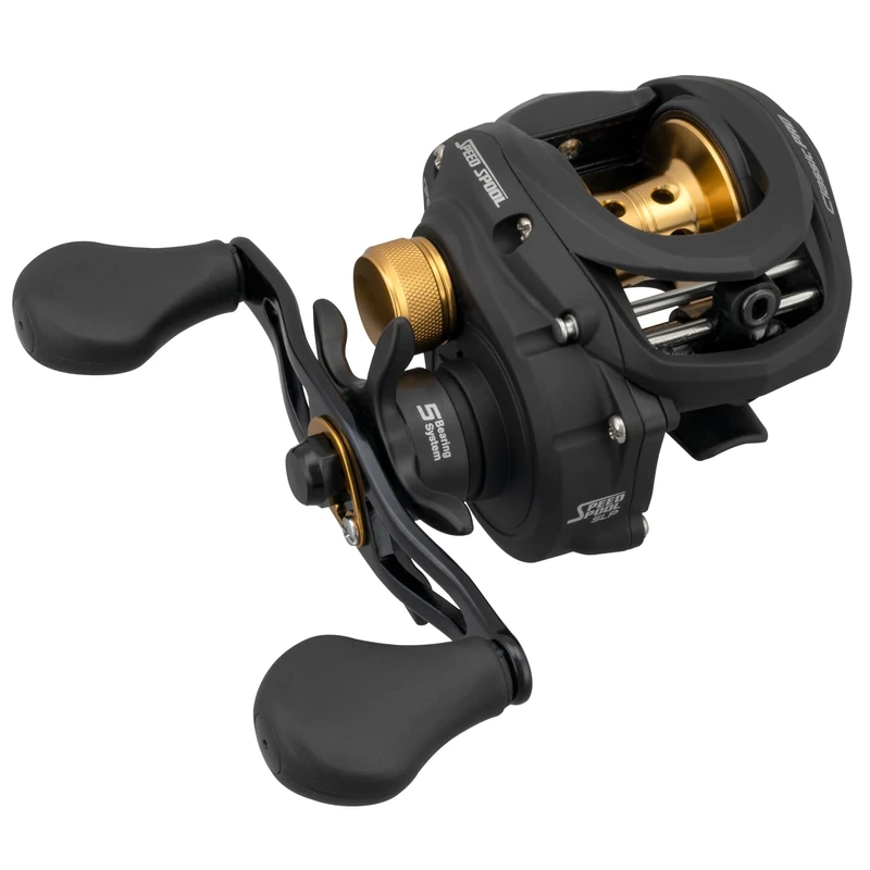 Lew's Classic Pro Speed Spool SLP 7.5:1 Left Hand Baitcast Reel Clam Pack,Black,Gold