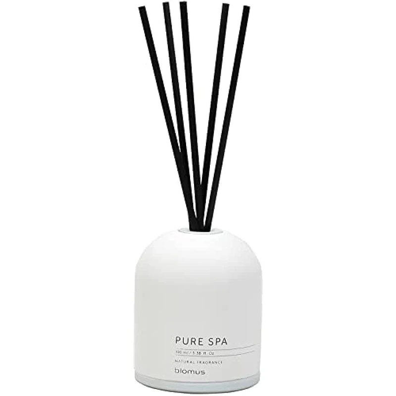 Blomus -FRAGA Lily White 69218 Room Fragrance Set Room Fragrance Trendy Concrete Look Long Lasting Fragrance French Cotton Room Diffuser Sticks (H x W x D): 27.5 x 9 x 9 cm, Lily White