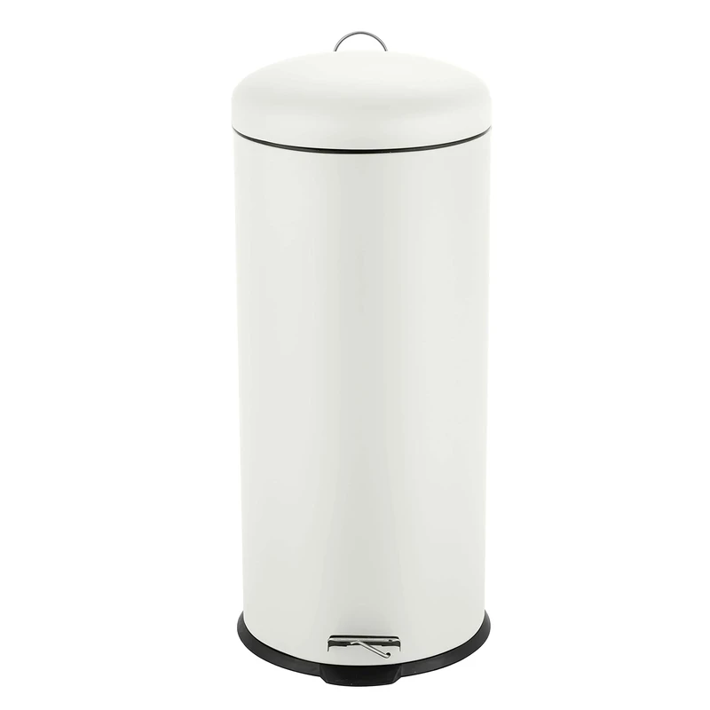 Ribelli 30 L Stainless Steel Pedal Bin with Inner Bucket, Soft Closing Waste Separation, Round (Beige)