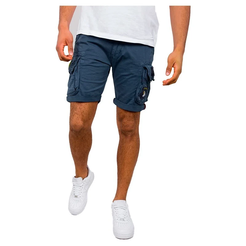 Alpha Industries Men's Crew Short Patch Cargo, New Navy, 38