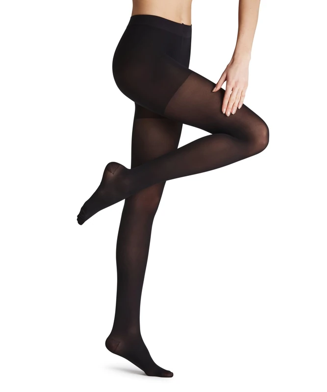 FALKE Women's Energize 50 DEN W Ti Semi-Opaque With Compression 1 Pair Tights, Black 3009, S-M