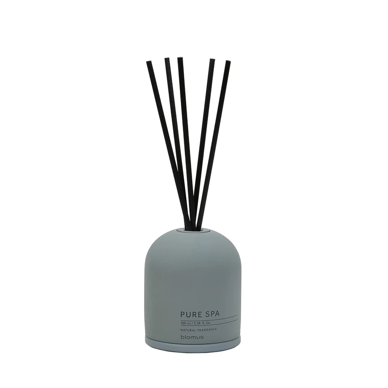 Blomus -FRAGA Flint Stone 69228 Room Fragrance Set Room Fragrance Trendy Concrete Look Natural Rose & White Musk Fragrance Diffuser Sticks (H x W x D): 27.5 x 9 x 9 cm, Flint Stone