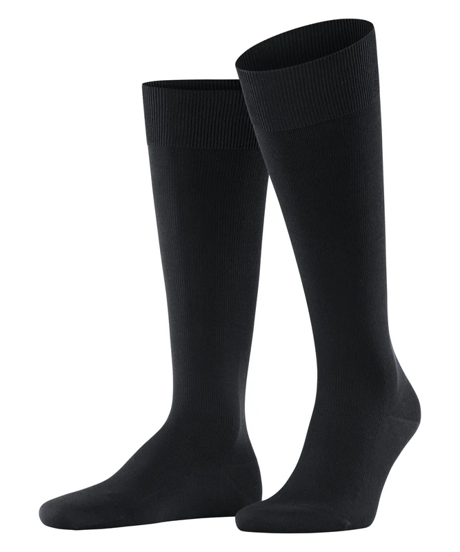 FALKE Men's Ultra Energizing M KH Cotton With Compression 1 Pair Knee-High Socks, Black (Black 3000) - Calf circumference W4, 5.5-6.5 - Image 1