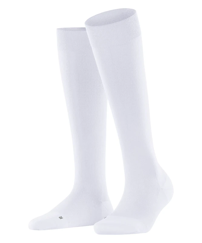 FALKE Women's Energizer W Kh Soft Yarn With Compression 1 Pair Knee-High Socks, White 2009, 2.5-3.5