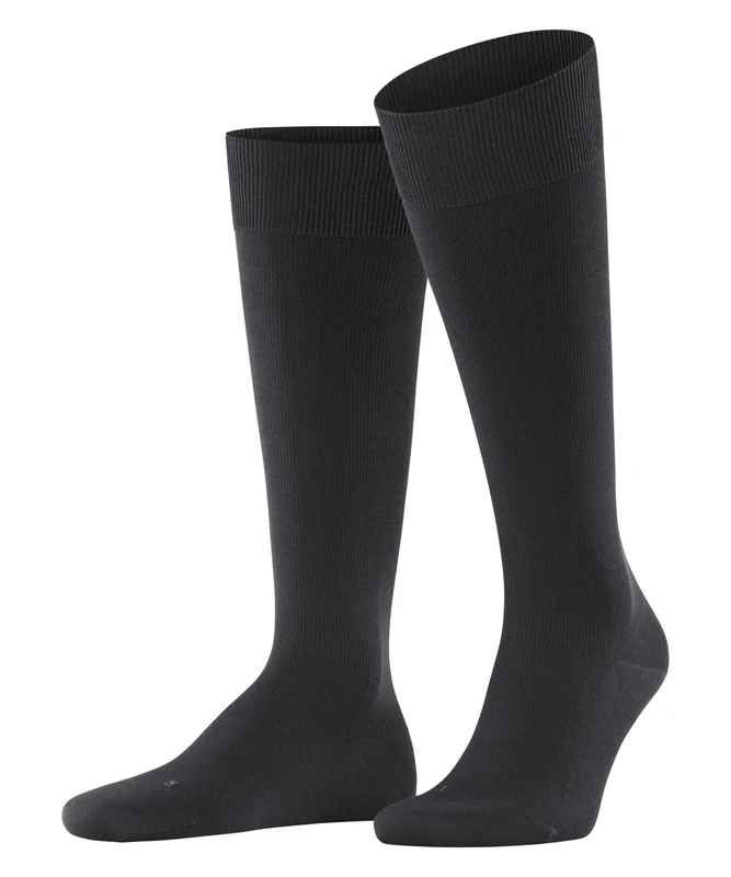 FALKE Men's Ultra Energizing M KH Cotton With Compression 1 Pair Knee-High Socks, Grey (Anthracite 3110) - Calf circumference W4, 7-8 - Image 1